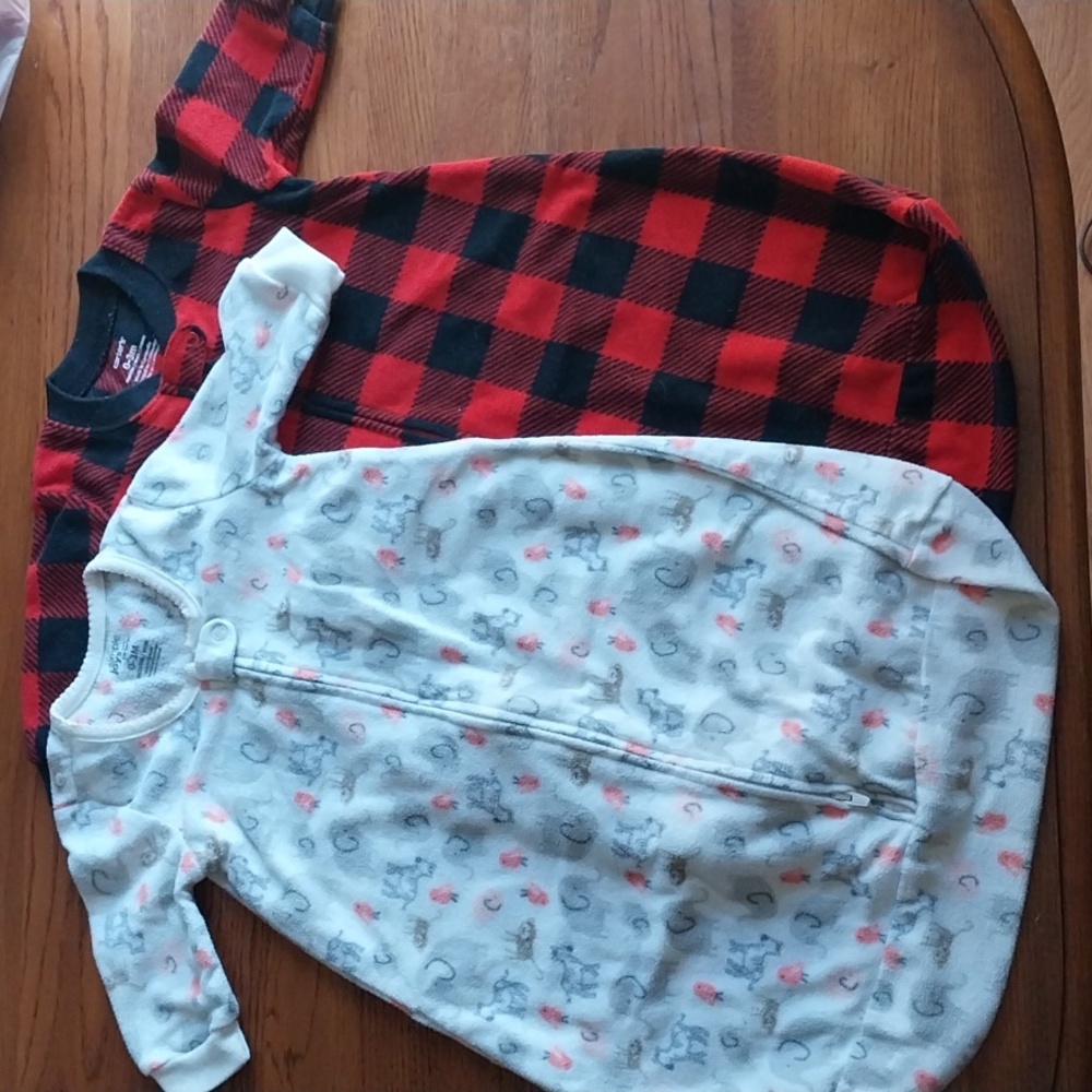 Two fleece sleep sacks by Carter's 0-3m